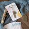 100 Pieces Keychain Display Cards with Self-Sealing Bags, 3'' x 4.7'' Keychain Cards Holder for Display Keyring Cards Jewelry Packaging Supplies (Plant)